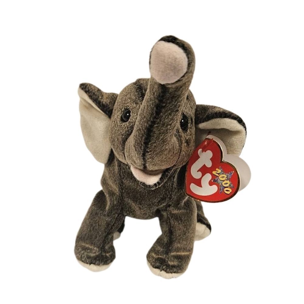 TY Elephant Beanie Baby with tag